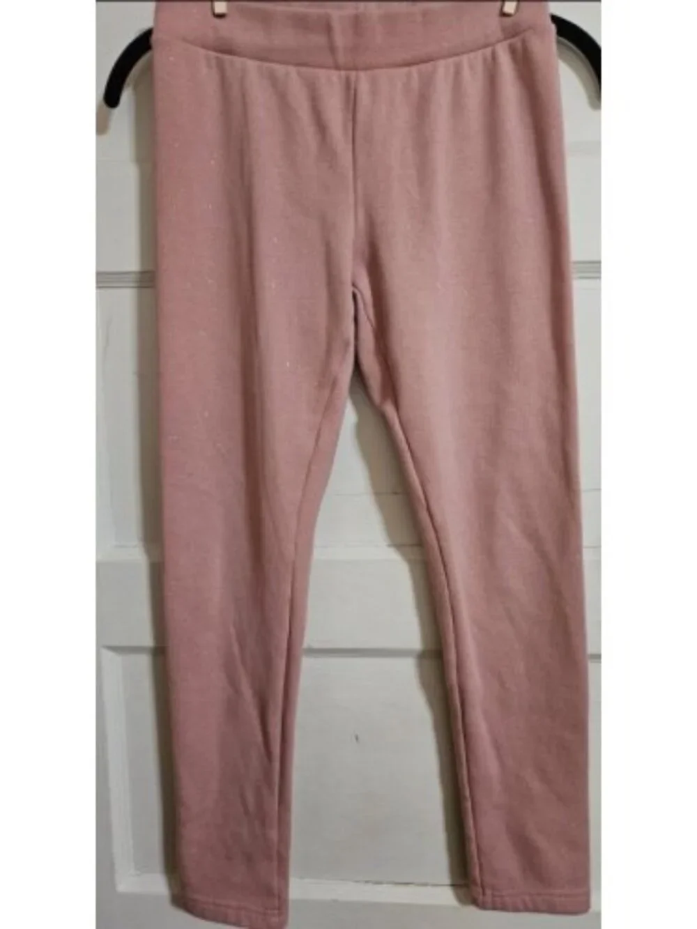 OLD NAVY Fleece Lined Sparkly Pink Leggings Pants Girls XL Size 14-16